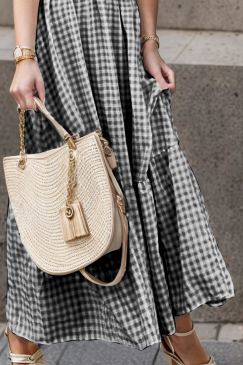 full-size-smocked-ruffled-plaid-ruffle-hem-dress-Sophia's Style-3