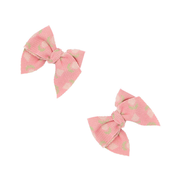 2pk-baby-bloom-clips-bubblegum-knit-tulip Baby Bling Bows clips headbands - Sophia's Style2PK BABY BLOOM CLIPS-