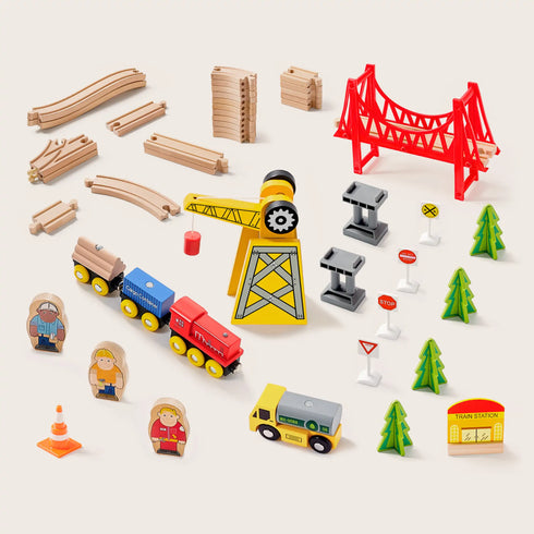 tiny-land®-wooden-track-trains-55-pcs--Sophia's Style--3