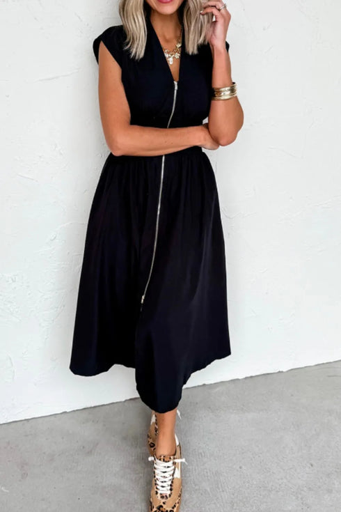 sleeveless-zip-front-maxi-dress-OhSoStyled-Sophia's-Style-4