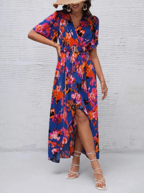 printed-surplice-short-sleeve-maxi-dress OhSoStyled - Sophia's Style in -16