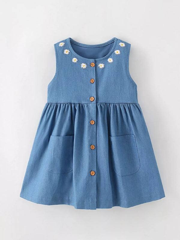 childrens-daisy-embroidered-denim-button-down-dress-ohso-kids-sophias-style-1