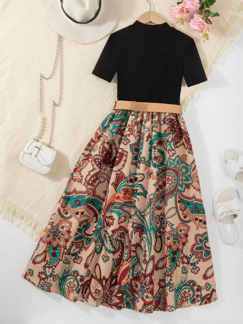 childrens-printed-short-sleeve-dress-1-ohso-kids-sophias-style-2