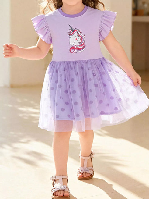childrens-unicorn-ruffle-sleeve-tulle-dress-ohso-kids-sophias-style-2