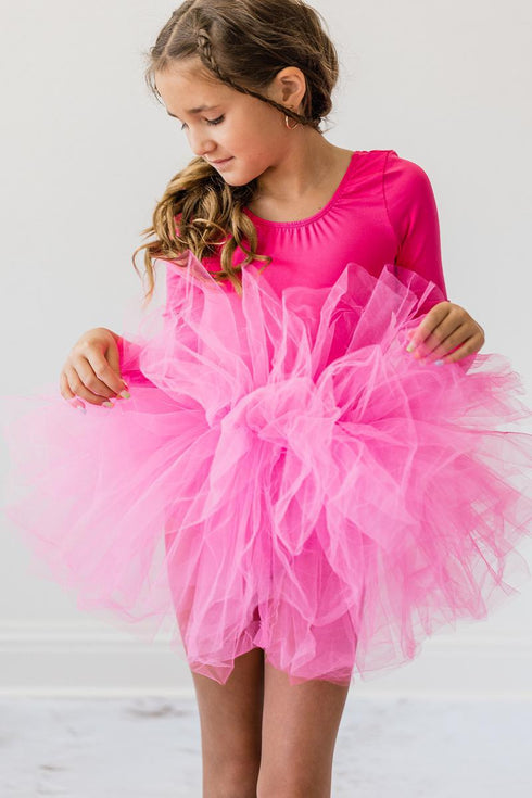 hot-pink-3-4-tutu-leotard Mila & Rose - Sophia's Style--3T--4