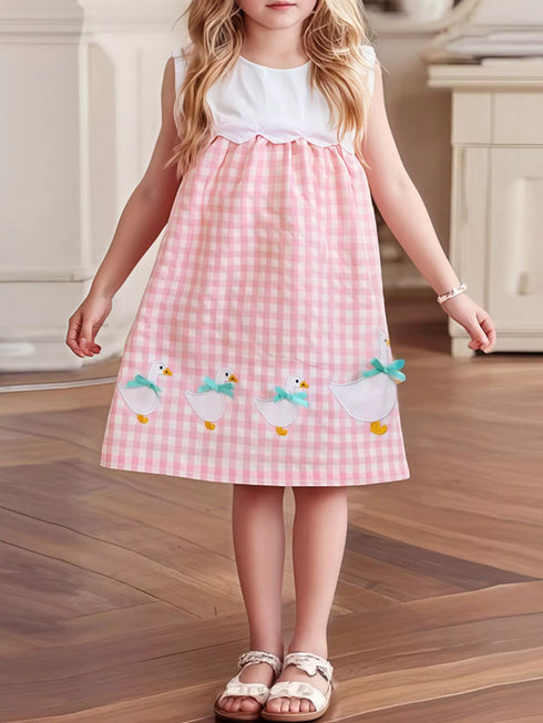 childrens-gingham-goose-sleeveless-dress-ohso-kids-sophias-style-2