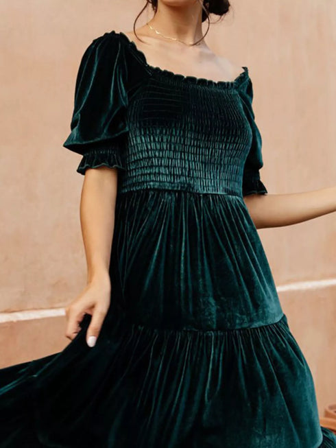 velvet-smocked-tiered-midi-dress-OhSoStyled-Sophia's-Style-12