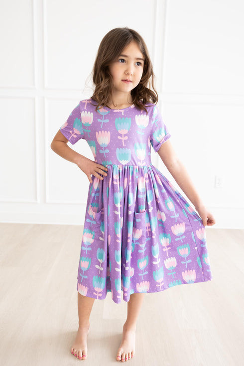 too-cool-tulips-s-s-pocket-twirl-dress Mila & Rose - Sophia's Style--4T--5