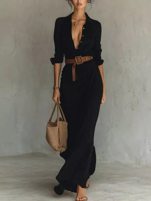 full-size-ruched-long-sleeve-maxi-dress-plus-size-OhSoStyled-Sophia's-Style-4