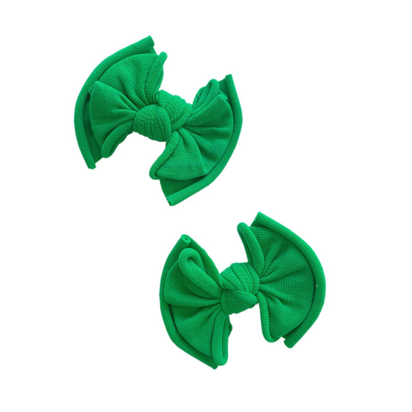 2pk-baby-fab-clips-kelly-green Baby Bling Bows clips headbands - Sophia's Style2PK BABY FAB CLIPS-