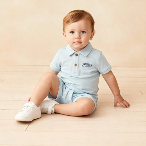 organic-polo-shirt-shorts-set-light-blue-makemake-organics-sophias-styleShirt & Shorts Set-1