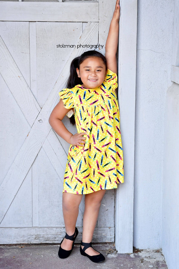 crayon-milk-silk-flutter-dress Great Lakes kids - Sophia's StyleFlutter Dress-1