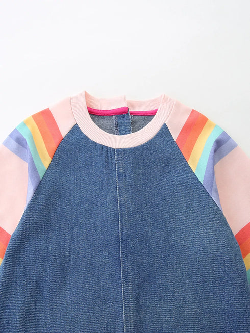 childrens-contrast-raglan-sleeve-denim-dress-ohso-kids-sophias-style-3