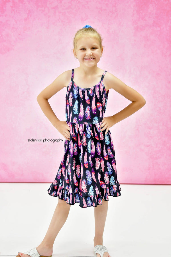 feather-milk-silk-tank-dress Great Lakes kids - Sophia's StyleTank Dress-1