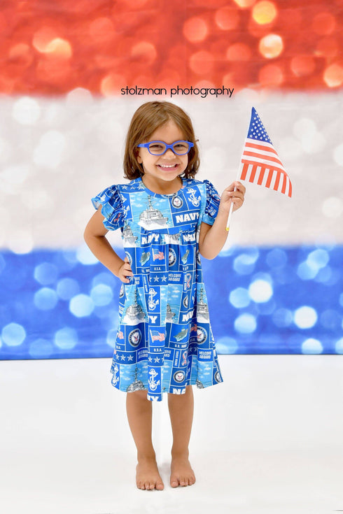 navy-milk-silk-flutter-dress Great Lakes kids - Sophia's StyleFlutter Dress-1