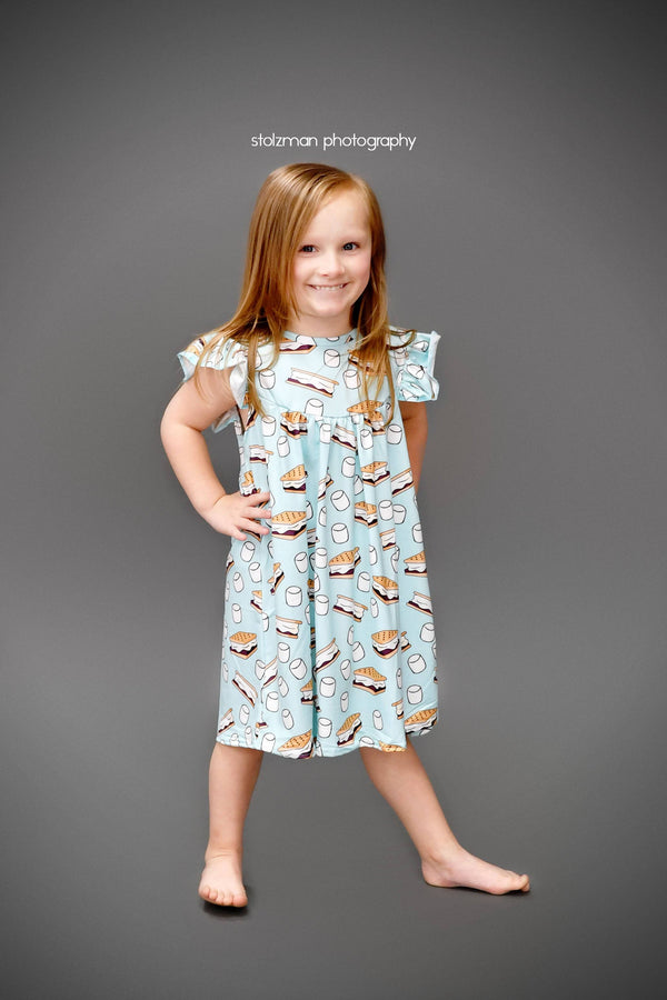smores-milk-silk-flutter-dress Great Lakes kids - Sophia's StyleFlutter Dress-1