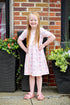 pink-llama-short-sleeve-milk-silk-dress Great Lakes kids - Sophia's StyleShort Sleeve Dress-1