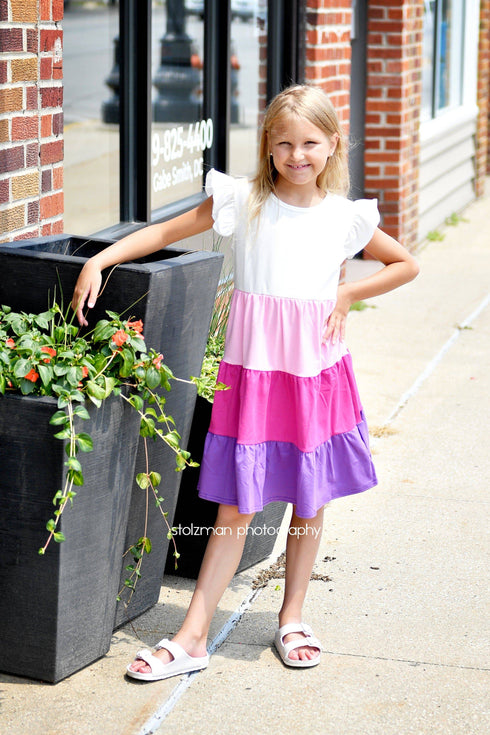 shades-of-purple-flutter-dress Great Lakes kids - Sophia's StyleFlutter Dress-1
