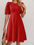 round-neck-puff-sleeve-a-line-dress-Sophia's Style-2
