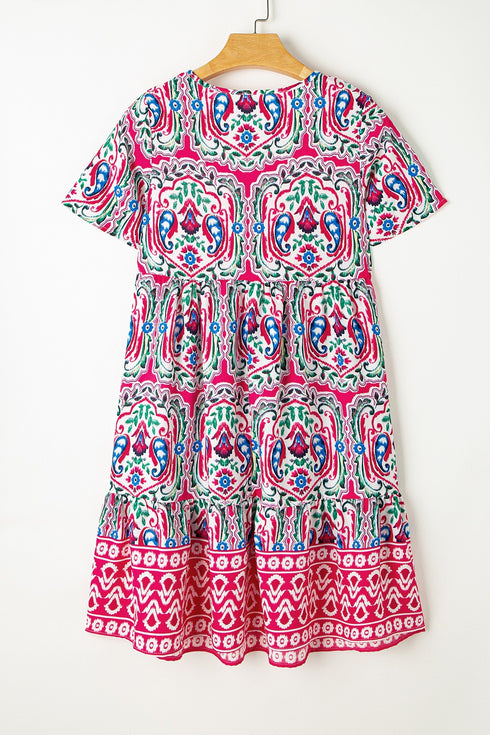 printed-tie-neck-short-sleeve-dress OhSoStyled - Sophia's Style-5