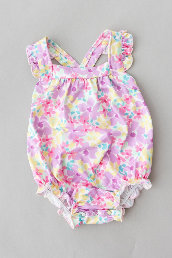 summer-watercolor-ruffle-cross-back-romper Mila &  Rose - Sophia's Style-Summer Watercolor Ruffle Cross Back Romper-0-3M--1