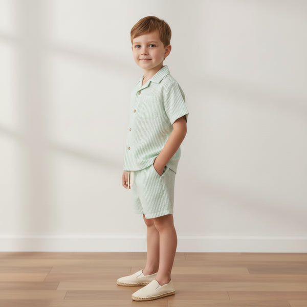 organic-shirt-shorts-set-basil-stripes-makemake-organics-sophias-styleShirt & Shorts Set-1