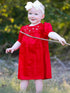 girls-bow-smocking-embroidered-red-dress Rylee Faith Designs - Sophia's StyleDress-1