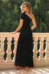 one-shoulder-ruched-maxi-dress Sophia's Trends - Sophia's Style-Black-S