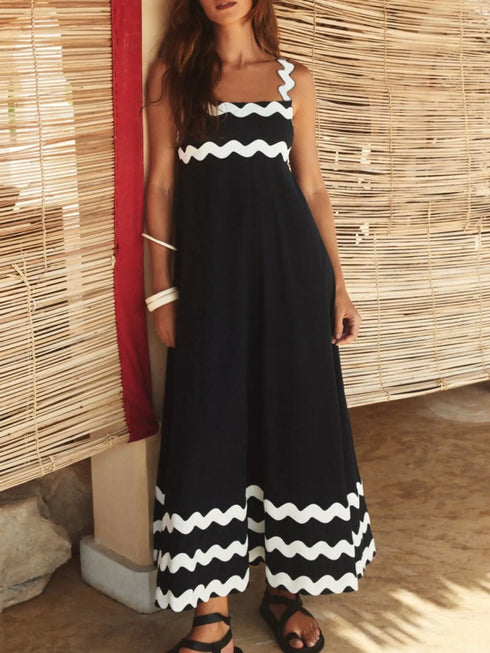contrast-trim-square-neck-maxi-cami-dress OhSoStyled - Sophia's Style in Black/Red-10