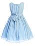 Girls Flower Waist Chiffon Flower Girl Dress 2-14 - SophiasStyle.com