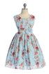 Girls Flower Waist Chiffon Flower Girl Dress 2-14