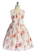 Girls Flower Waist Chiffon Flower Girl Dress 2-14