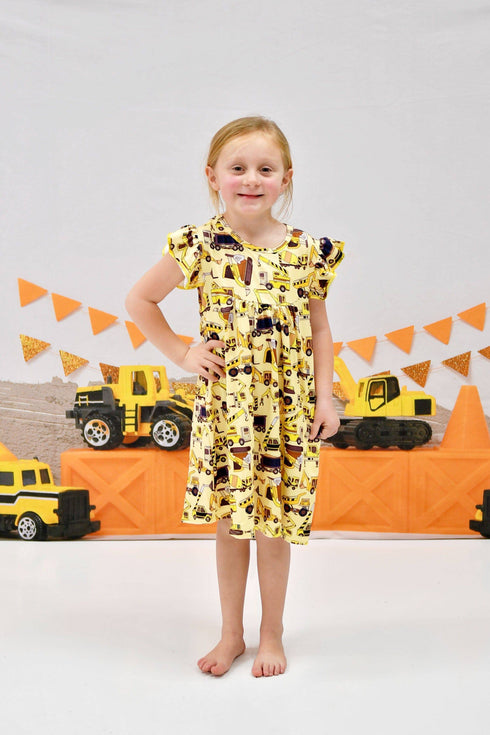 construction-milk-silk-flutter-dress Great Lakes kids - Sophia's StyleFlutter Dress-1