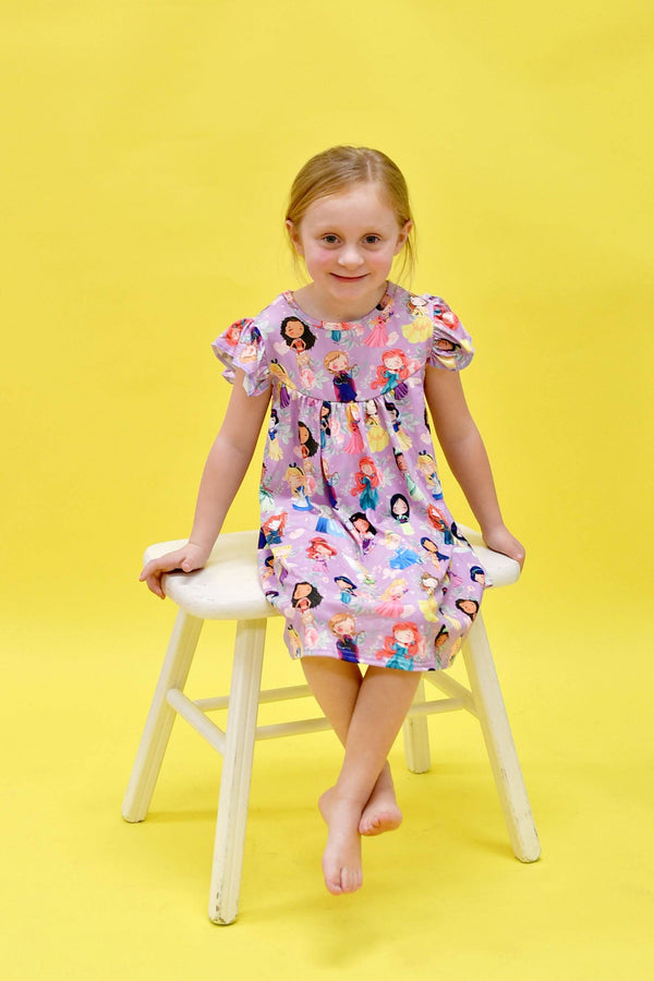 floral-princess-milk-silk-flutter-dress Great Lakes kids - Sophia's StyleFlutter Dress-1