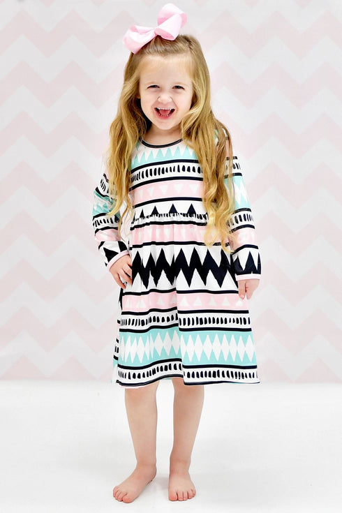 the-80s-called-long-sleeve-milk-silk-dress Great Lakes kids - Sophia's StyleLong Sleeve Dress-1