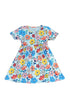 vibrant-floral-short-sleeve-milk-silk-dress Great Lakes kids - Sophia's Style-2