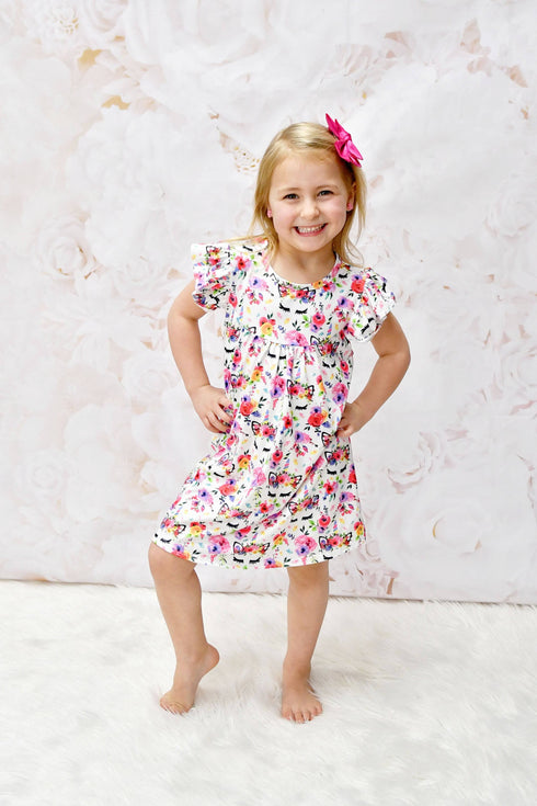 spring-unicorn-milk-silk-flutter-dress Great Lakes kids - Sophia's StyleFlutter Dress-1