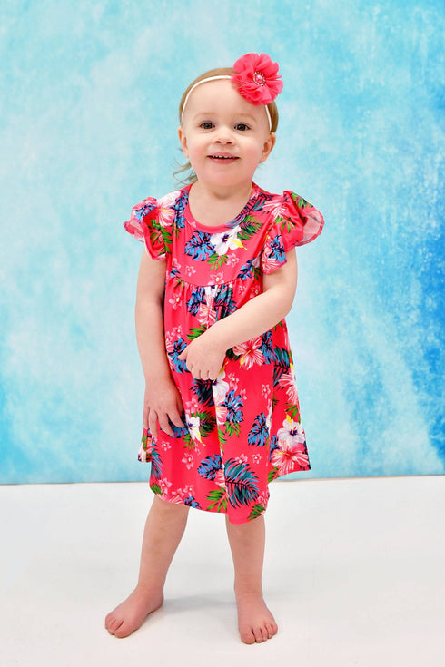 pink-hawaiian-milk-silk-flutter Great Lakes kids - Sophia's StyleFlutter Dress-1