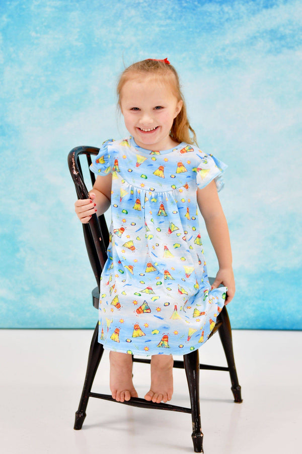 volcano-milk-silk-flutter-dress Great Lakes kids - Sophia's StyleFlutter Dress-1