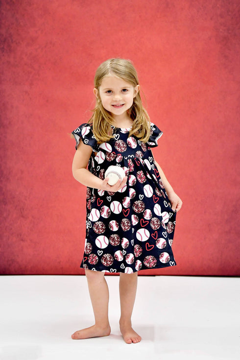 for-the-love-of-baseball-milk-silk-flutter-dress Great Lakes kids - Sophia's StyleFlutter Dress-1