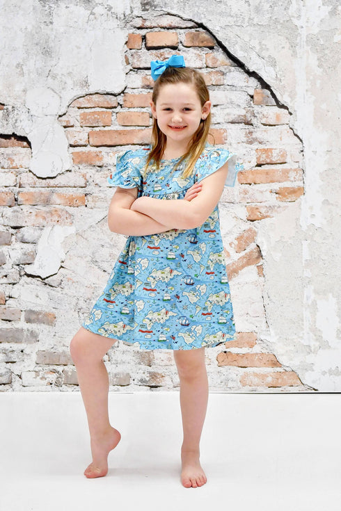 map-milk-silk-flutter-dress Great Lakes kids - Sophia's Style-1