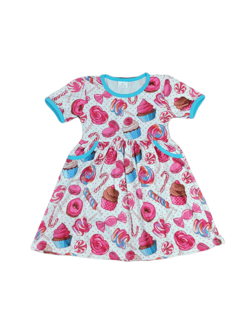 candy-short-sleeve-pocket-milk-silk-dress Great Lakes kids - Sophia's Style-2