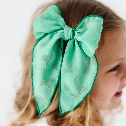 pointed-big-belle-clip-clover-fields Baby Bling Bows clips headbands - Sophia's Style-
