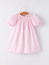 white-bow-smock-embroidered-pink-dress-Sophia's Style-Dress-1