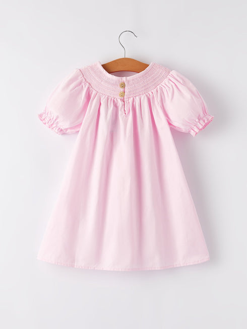 white-bow-smock-embroidered-pink-dress-Sophia's Style--2