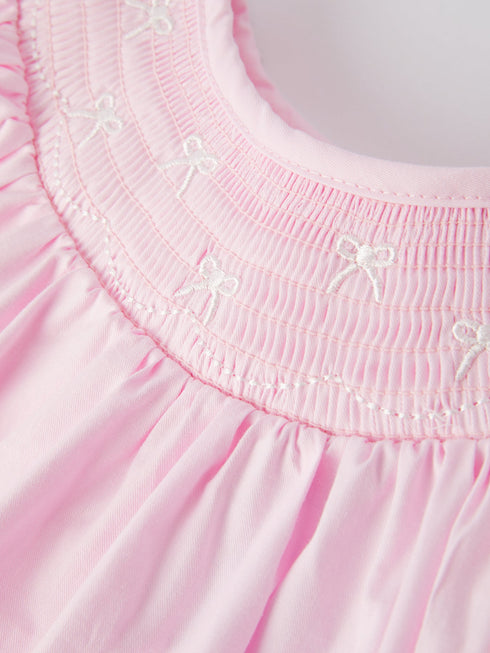 white-bow-smock-embroidered-pink-dress-Sophia's Style--3