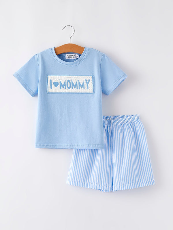 i-❤-mommy-embroidery-smocking-baby-boys-striped-shorts-set Rylee-Faith-Designs-Sophia's StyleOutfit-1