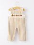 boys-thanksgiving-smocking-embroidered-brown-plaid-romper Rylee Faith Designs - Sophia's StyleRomper-1