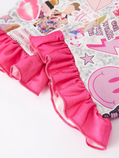 ts-character-print-girls-pink-pajamas Rylee Faith Designs - Sophia's Style-6