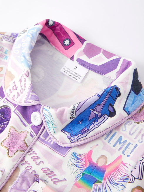 ts-character-print-girls-pajamas Rylee Faith Designs - Sophia's Style-5